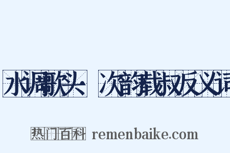水调歌头·次韵载叔反义词是什么意思的图片